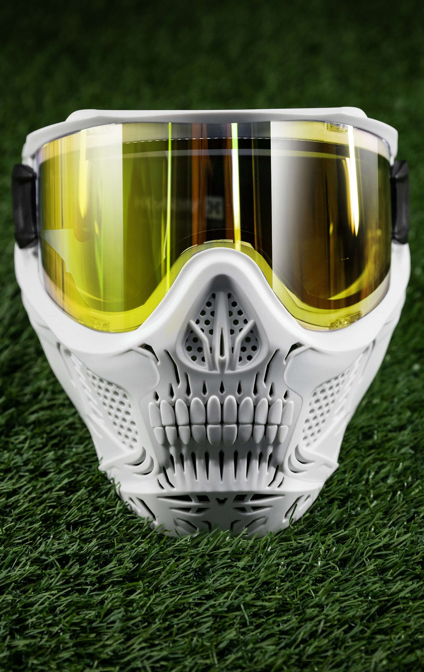 HSTL Skull Goggle "Saint" - White w/ Gold Lens