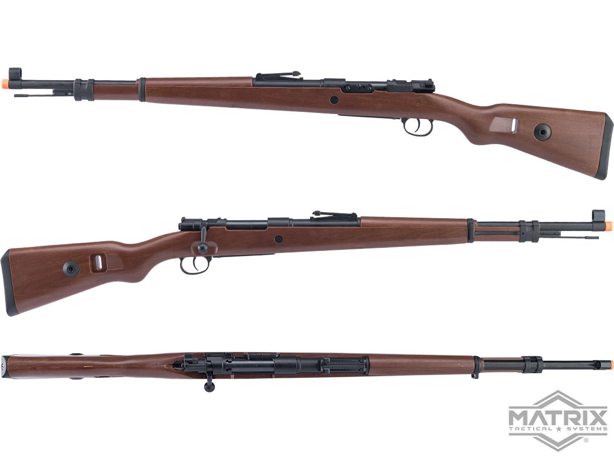 Matrix KAR 98K Bolt Action Spring Powered Airsoft Rifle by S&T with Faux Stock