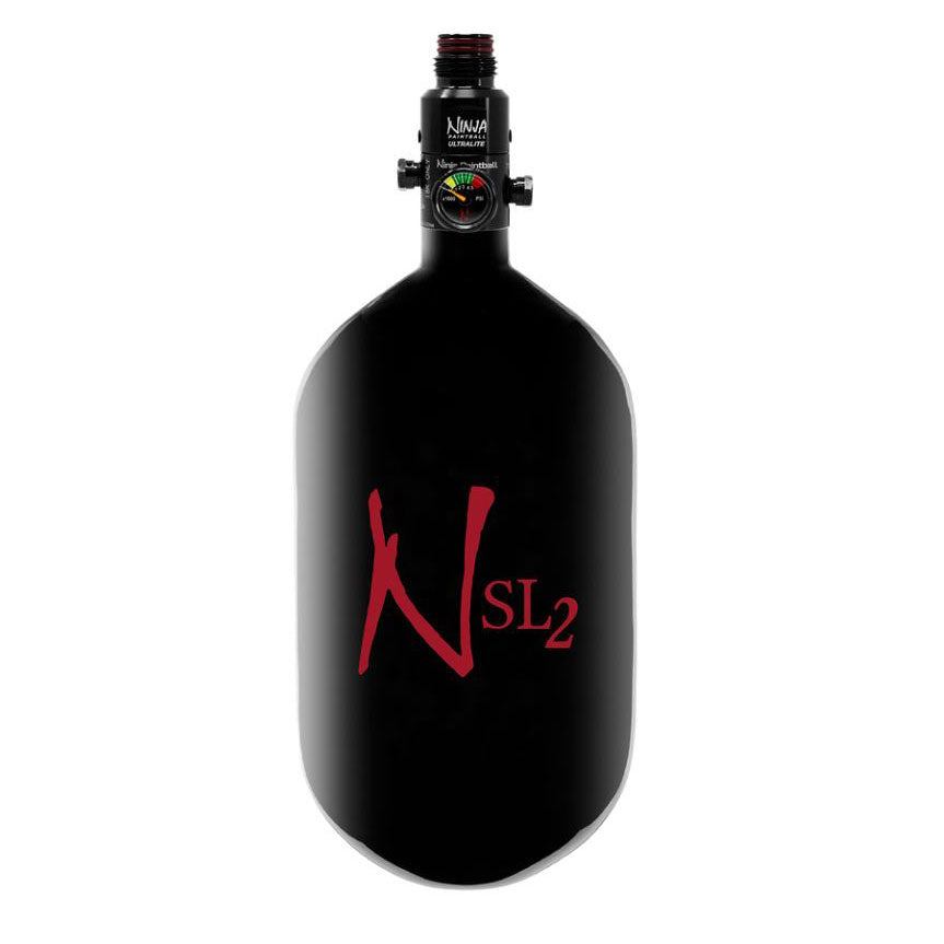 Ninja 68ci/4500psi SL2 HPA Tank - Black w/ Red Logo