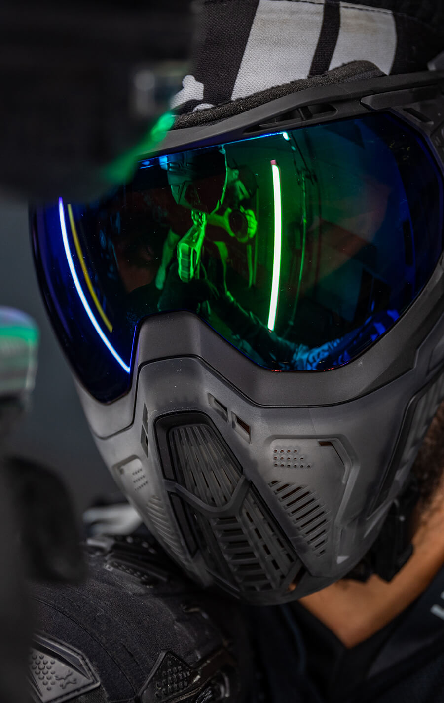 SLR Goggle - Odyssey (Black/Black/Smoke) Aurora Green Lens