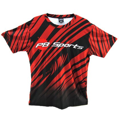 PB Sports Stretchy Soft T-Shirt - Skull Gunner Red