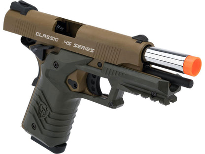 HFC Tactical 45 1911 Gas Blowback Airsoft Pistol - Tan