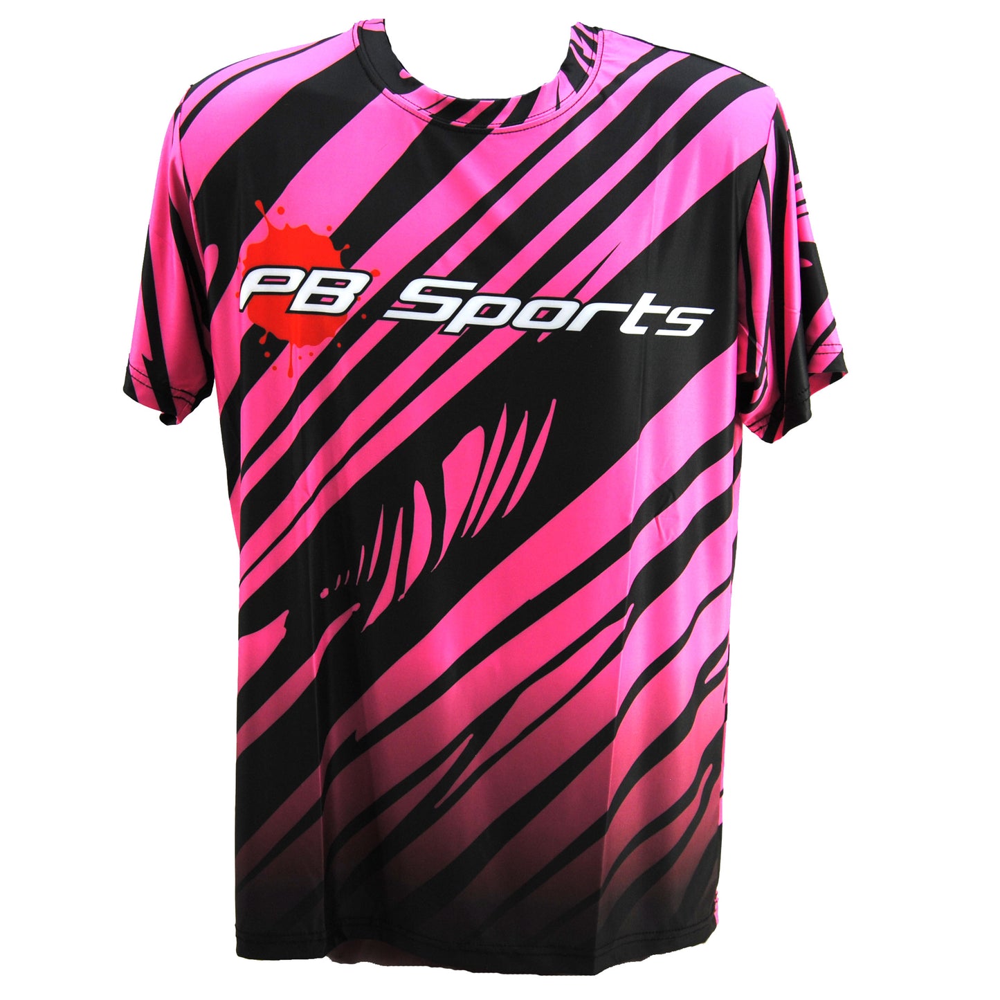 PB Sports Stretchy Soft T-Shirt - Skull Gunner Pink