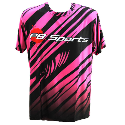 PB Sports Stretchy Soft T-Shirt - Skull Gunner Pink