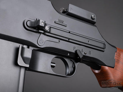 BAR M1918 A2 Full Size Full Metal Airsoft AEG Rifle w/ Steel Bipod by Matrix - Furniture - Imitation Wood