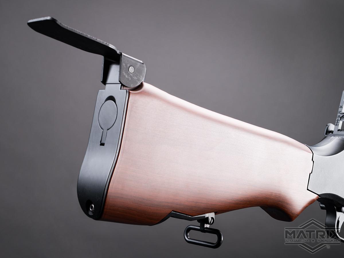 BAR M1918 A2 Full Size Full Metal Airsoft AEG Rifle w/ Steel Bipod by Matrix - Furniture - Imitation Wood