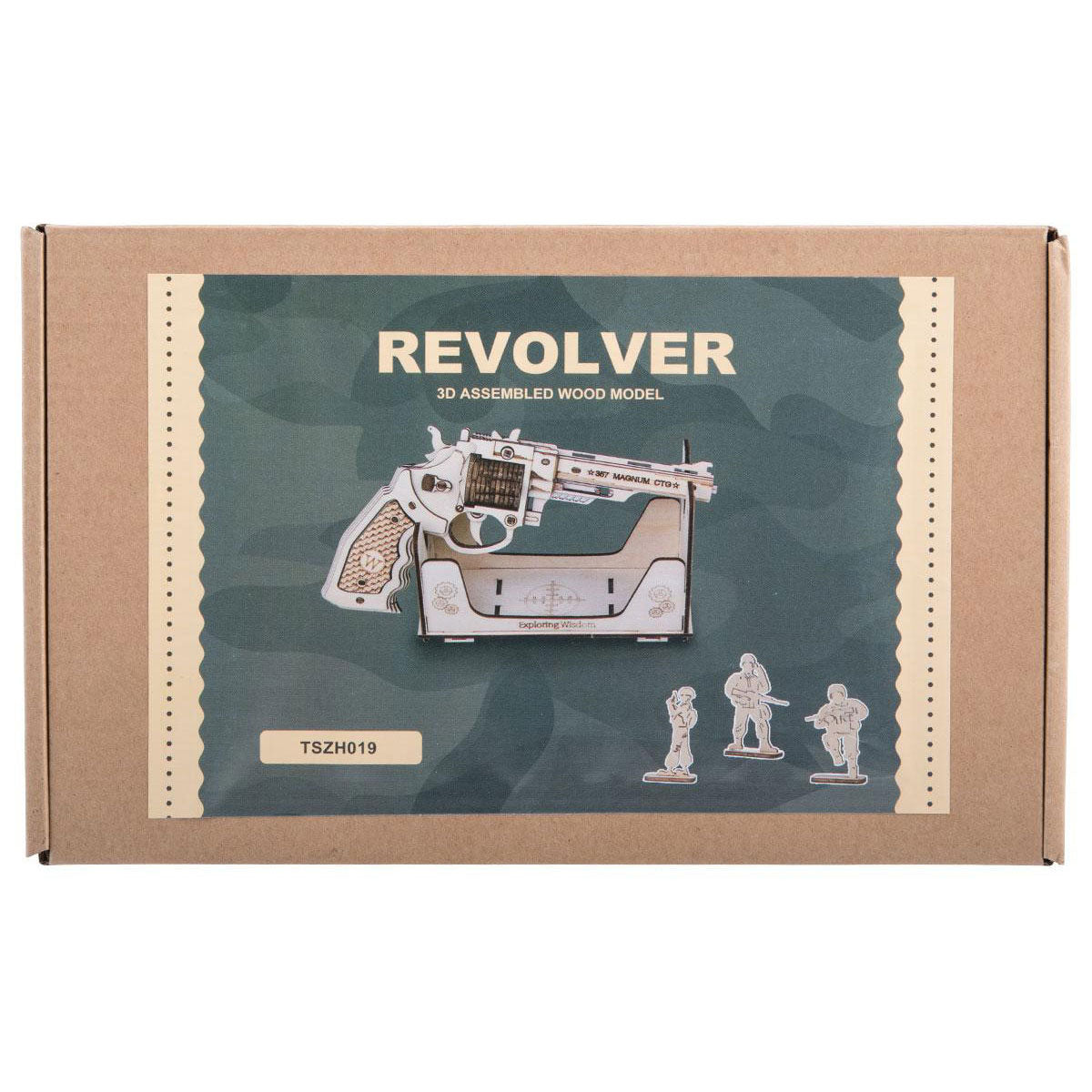 UGears Mechanical Model Wood Rubber Band Gun