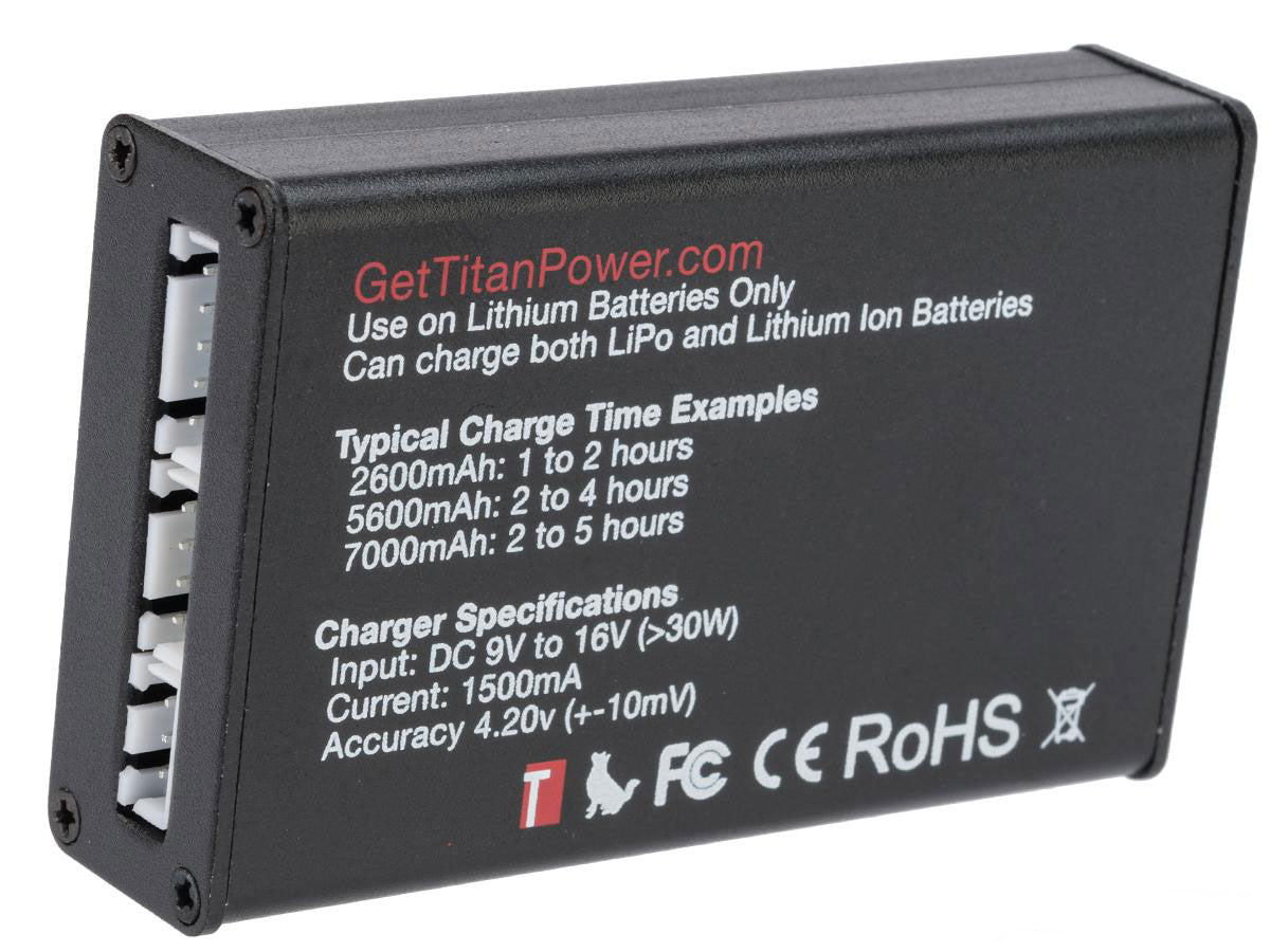 Titan Power Digital Charger for LiPo Airsoft AEG Batteries - USB-C Charger