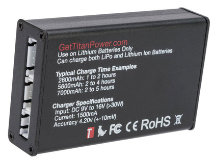Titan Power Digital Charger for LiPo Airsoft AEG Batteries - USB-C Charger