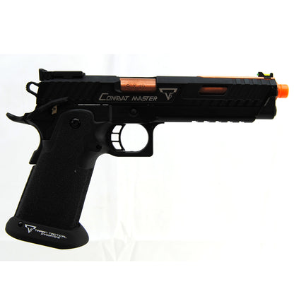EMG TTI Licensed JW3 2011 Combat Master Full Auto Select Fire Airsoft Training Pistol w/ Custom Island Barrel