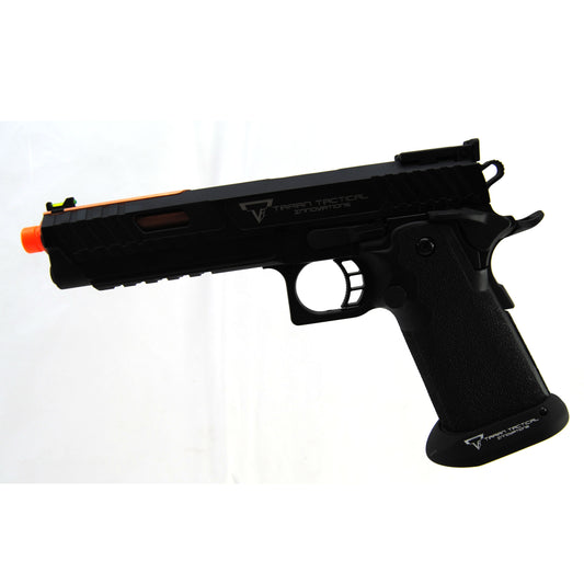 EMG TTI Licensed JW3 2011 Combat Master Full Auto Select Fire Airsoft Training Pistol w/ Custom Island Barrel