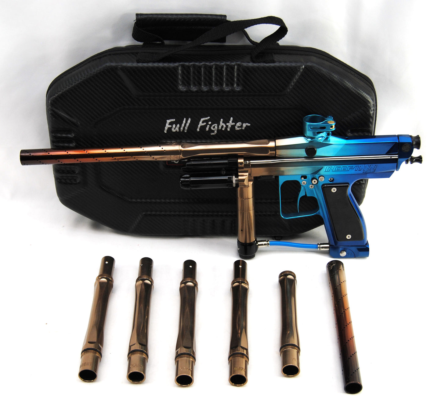 Used Inception Designs 1 of 20 Full Fighter Autococker - Blue to Copper Fade