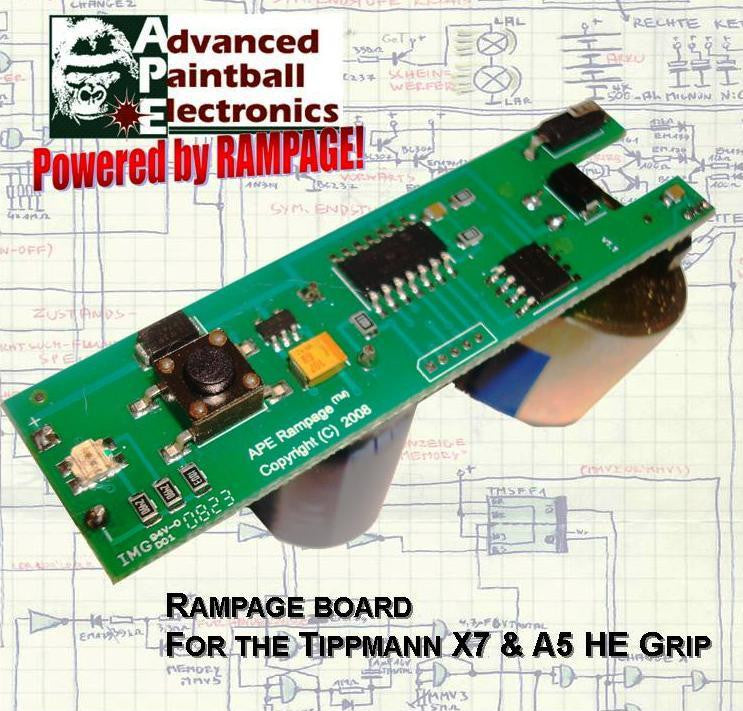 APE Rampage Board for the Tippmann X7 &amp; A5 H.E. w/PowerShot Solenoid - TechT