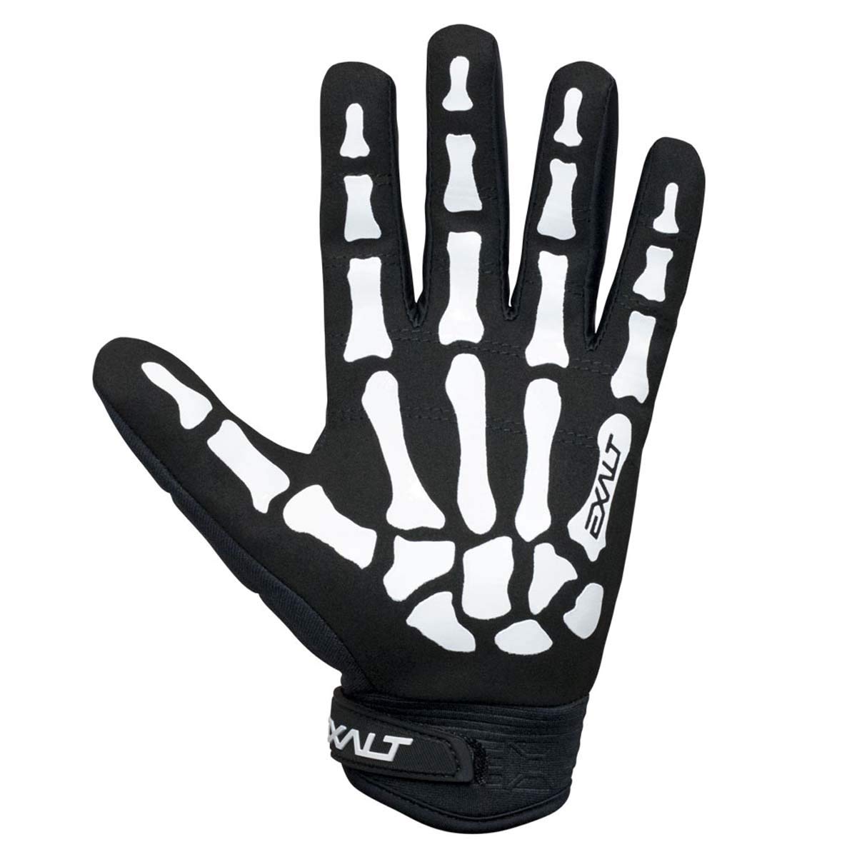 Exalt Death Grip Full Finger Gloves Black/White - Small - Exalt