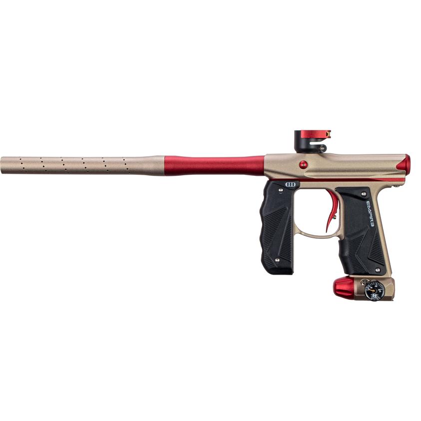 Empire Mini GS Paintball Gun w/ 2 Piece Barrel - Dust Tan / Red - Empire
