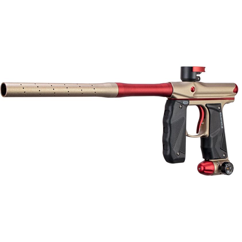 Empire Mini GS Paintball Gun w/ 2 Piece Barrel - Dust Tan / Red - Empire