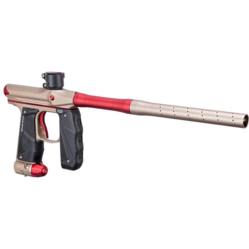 Empire Mini GS Paintball Gun w/ 2 Piece Barrel - Dust Tan / Red - Empire