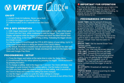 Virtue Clock III Paintball Chronograph - Red - Virtue