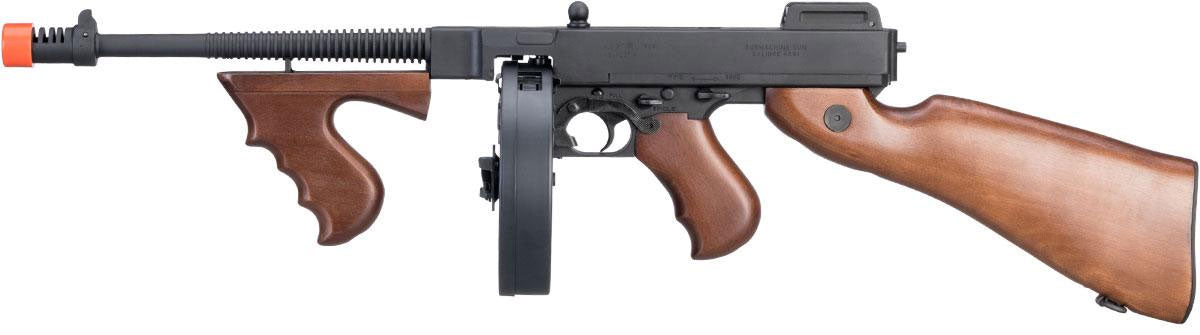 Cybergun Licensed Thompson "Chicago Typewriter" M1928 Pattern Airsoft AEG Rifle w/ MOSFET - Real Wood