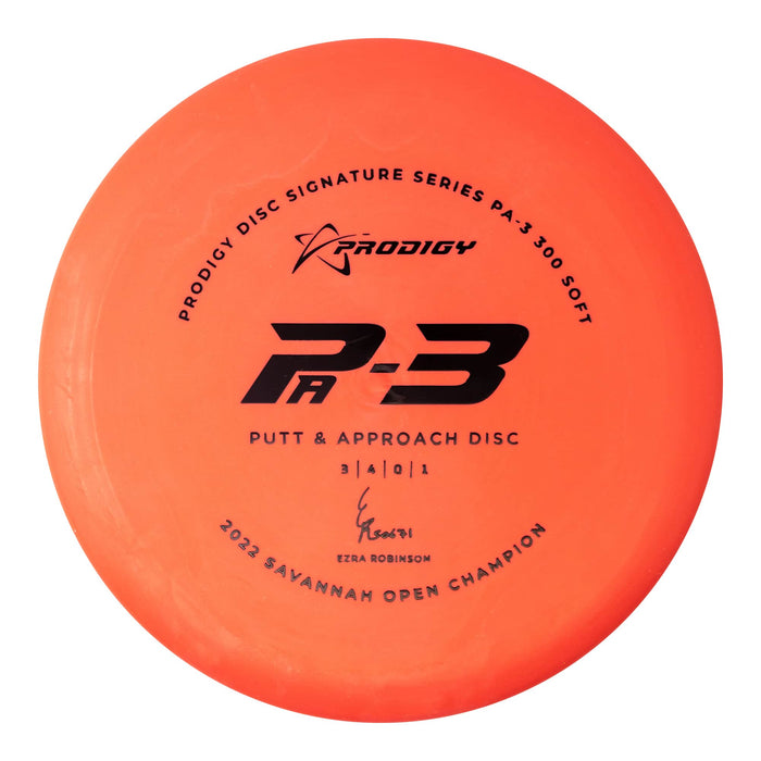 Prodigy PA-3 Putt & Approach Disc - Ezra Robinson 2022 Signature Series - 300 Soft Plastic