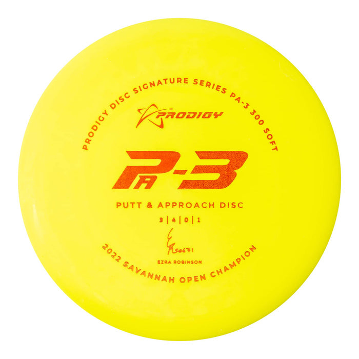 Prodigy PA-3 Putt & Approach Disc - Ezra Robinson 2022 Signature Series - 300 Soft Plastic
