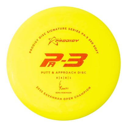 Prodigy PA-3 Putt & Approach Disc - Ezra Robinson 2022 Signature Series - 300 Soft Plastic
