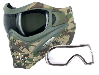 V-Force Grill SE Paintball Mask Goggle - Woodlands Camo w/ Smoke & Clear Lens