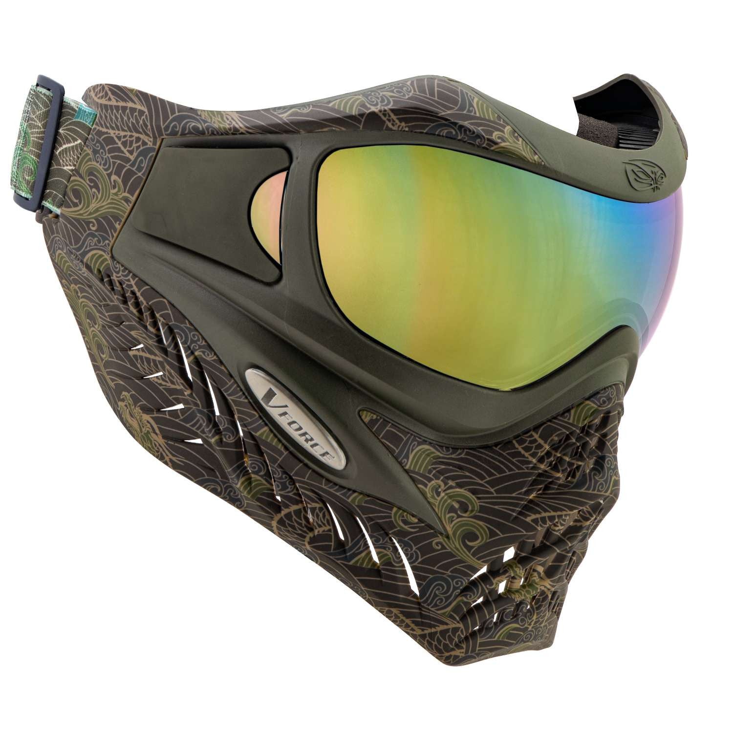 V-Force Grill SE Paintball Mask Goggle - Dragon Fury w/ Quicksilver Lens - V-Force