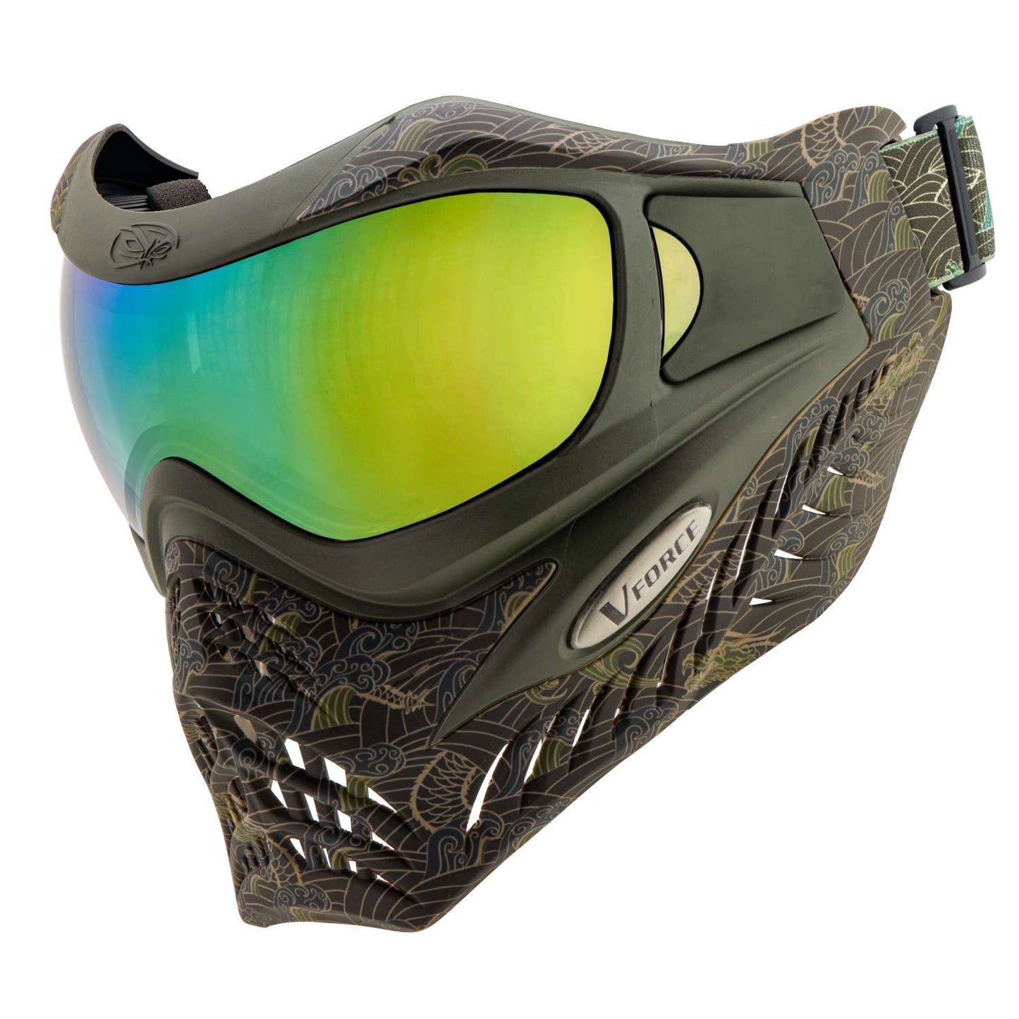 V-Force Grill SE Paintball Mask Goggle - Dragon Fury w/ Quicksilver Lens - V-Force