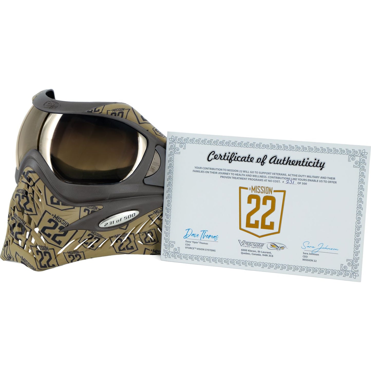 V-Force Grill SE Paintball Mask Goggle - Mission 22 w/ Quicksilver and Clear Lens
