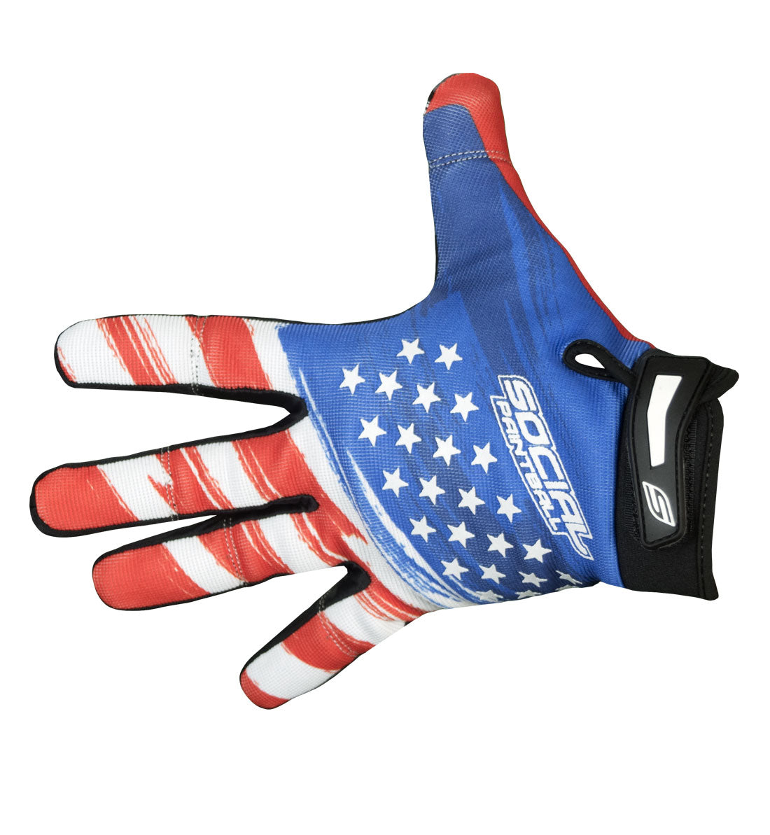 Social Paintball Grit Deluxe Gloves - USA - X-Small - Social Paintball