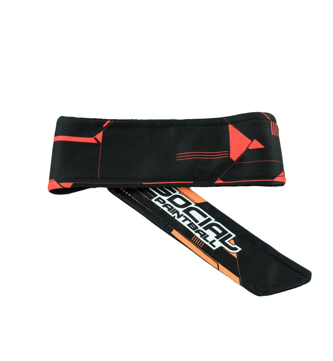 Social Paintball Grit Deluxe Long Tie Headband - Tron Black - Social Paintball