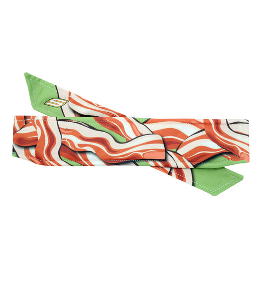 Social Paintball Grit Deluxe Long Tie Headband - Bacon Strips - Social Paintball