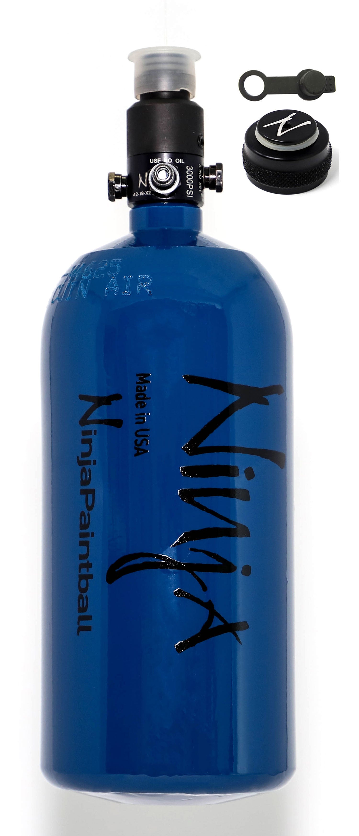 Ninja 48ci 3000psi HPA Tank with Thread Protector/Nipple Cover - Ninja Paintball