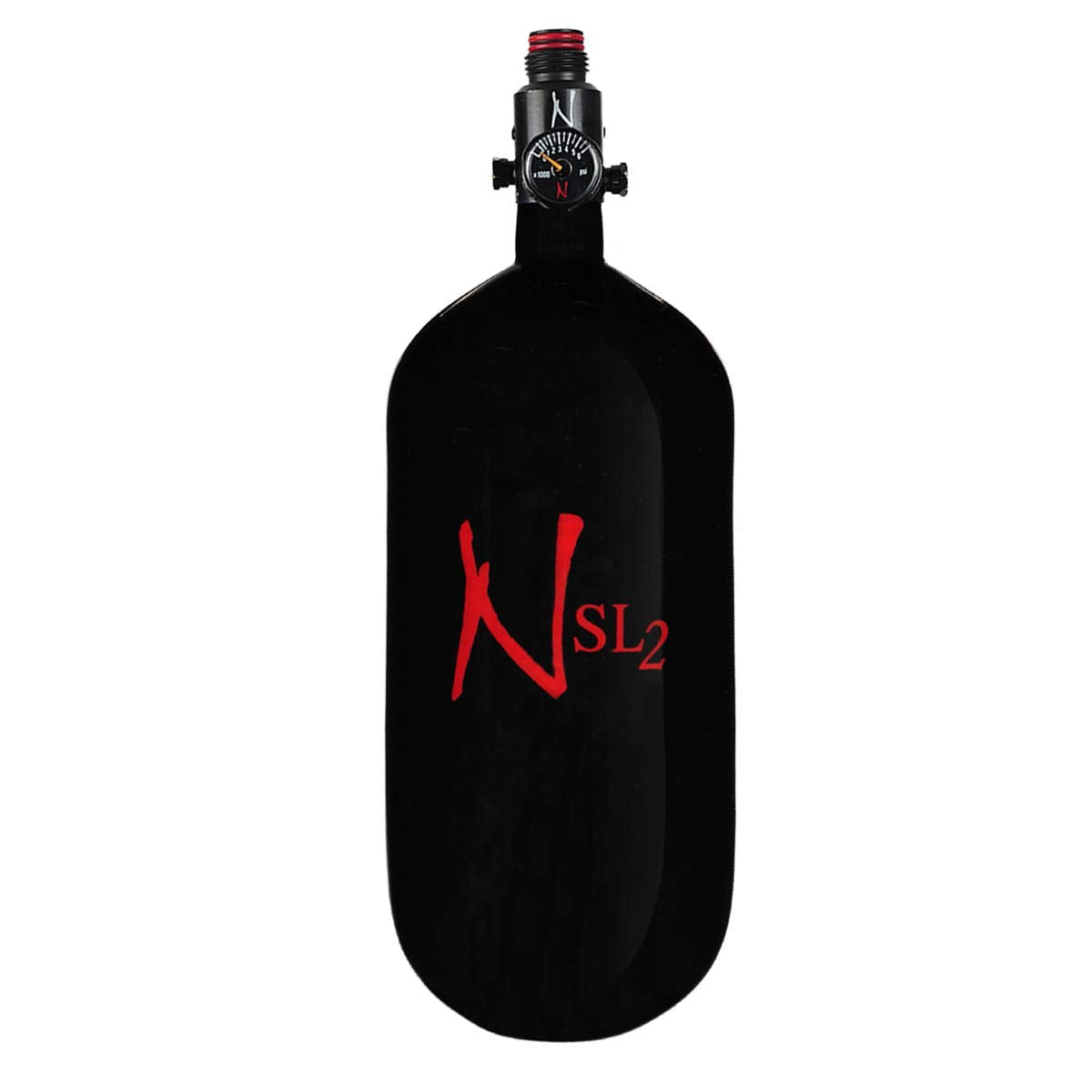 Ninja 90ci 4500psi SL2 HPA Tank - Black - w/ Pro V2 SHP Reg - Ninja Paintball