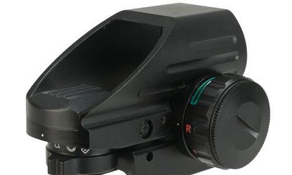 Electro Illuminating Red/Green Dot Sight Scope with Warfare Reticles - Black