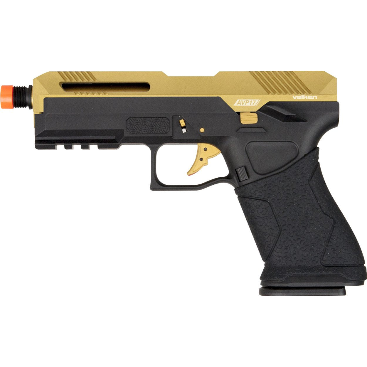 Valken AVP17 Metal Gas Blowback Airsoft Pistol - Gold - Valken Airsoft