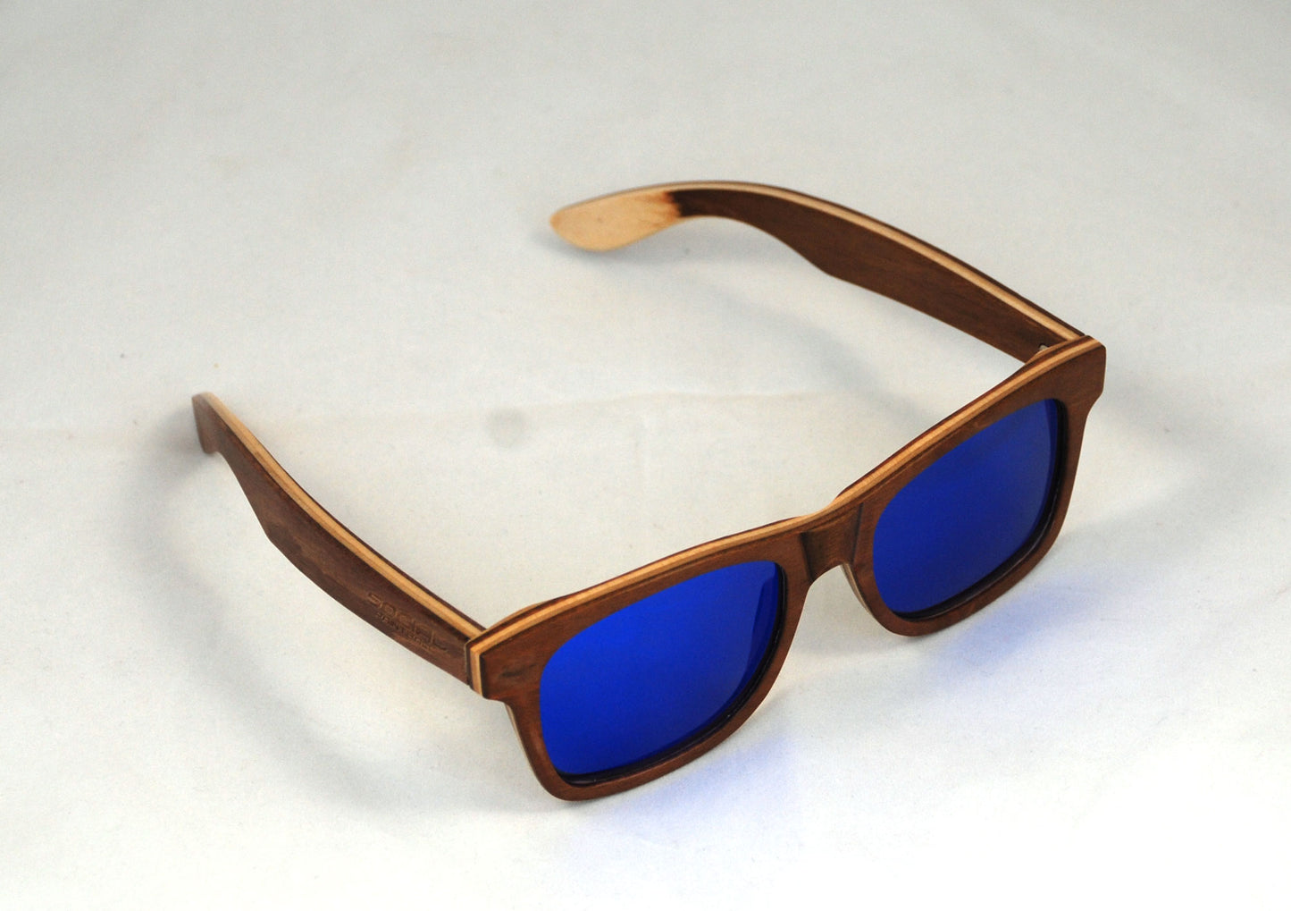Social Paintball Sunglasses - Dual Tone Skateboard with Blue Lens - Social Paintball