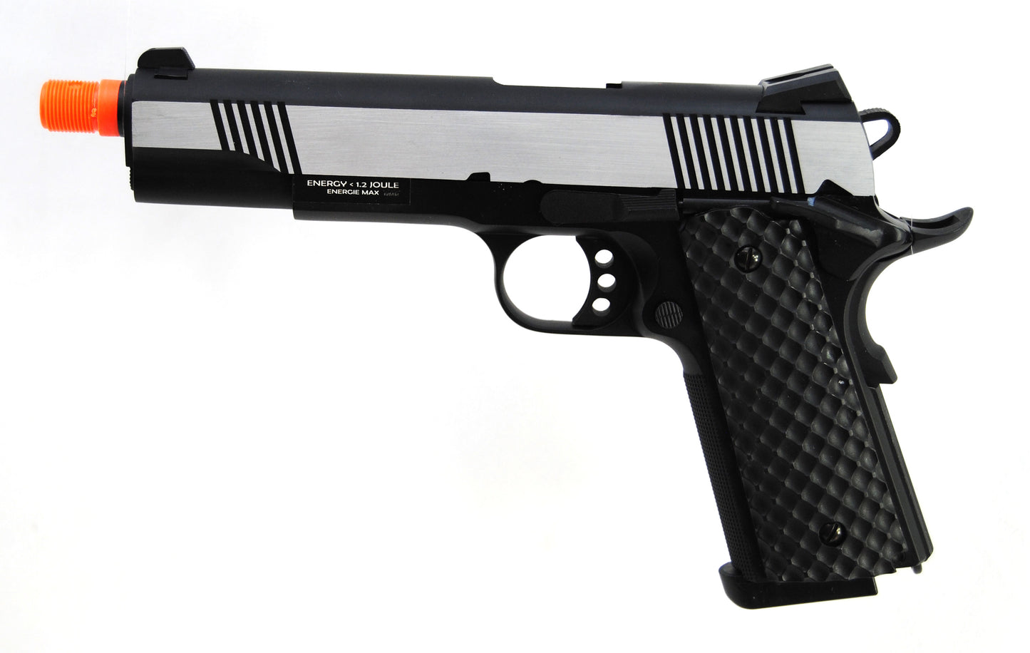 Nuprol Raven MEU Silver Slide Polymer Body Gas Blowback Pistol