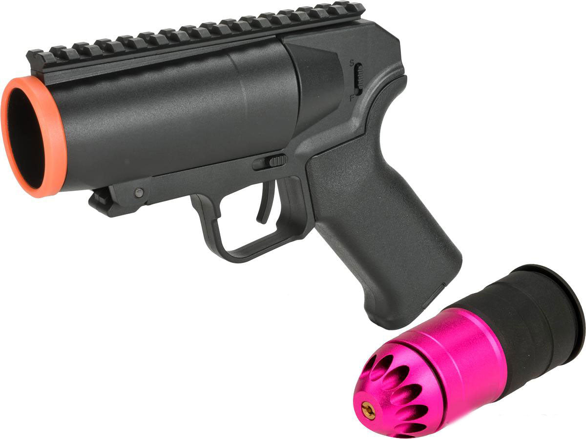 6mmProShop Airsoft Pocket Cannon Grenade Launcher Pistol (Package: Launcher + Matrix Mosquito "No Reset" Shell) - Evike