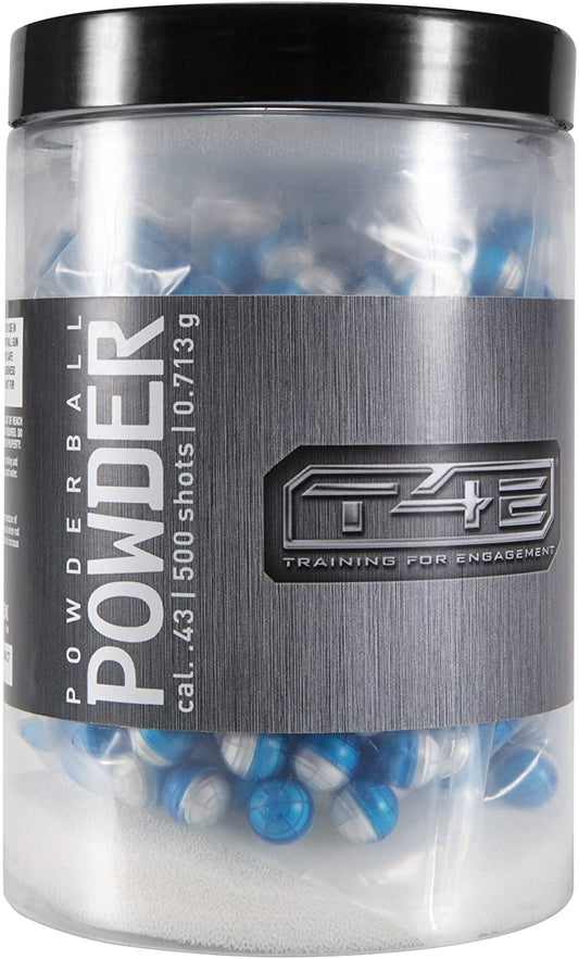 Umarex T4E .43 Cal Powder Balls - 500 Count Jar - Blue/White - Umarex