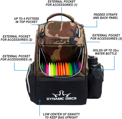 Dynamic Discs Trooper Disc Golf Bag - Woodland Camo