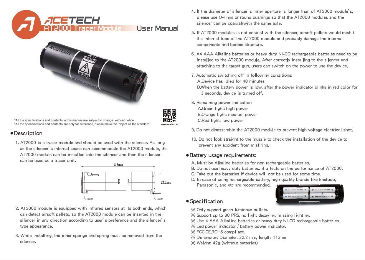 ACETECH AT2000 Tracer Modification Part - Tippmann Sports