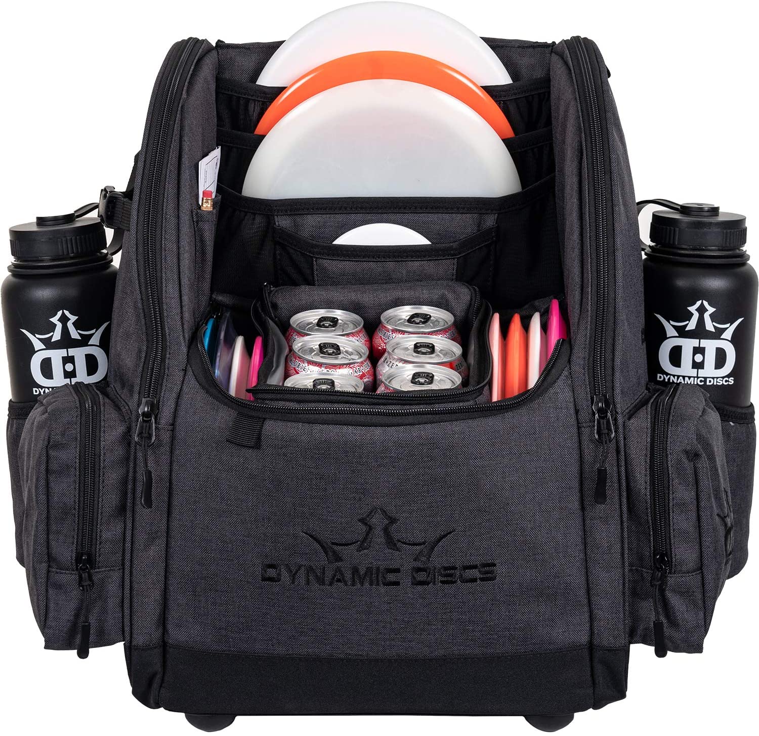 Dynamic Discs Commander Cooler Backpack Disc Golf Bag - Heather Black - Dynamic Discs
