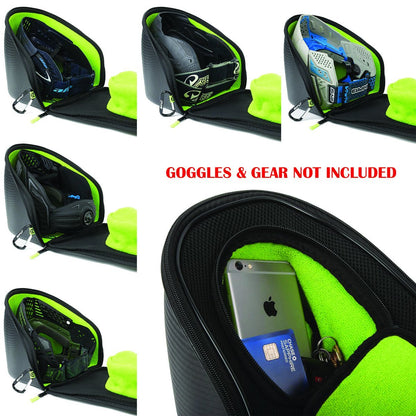 Exalt Carbon Universal Goggle Case V2 - Lime - Exalt