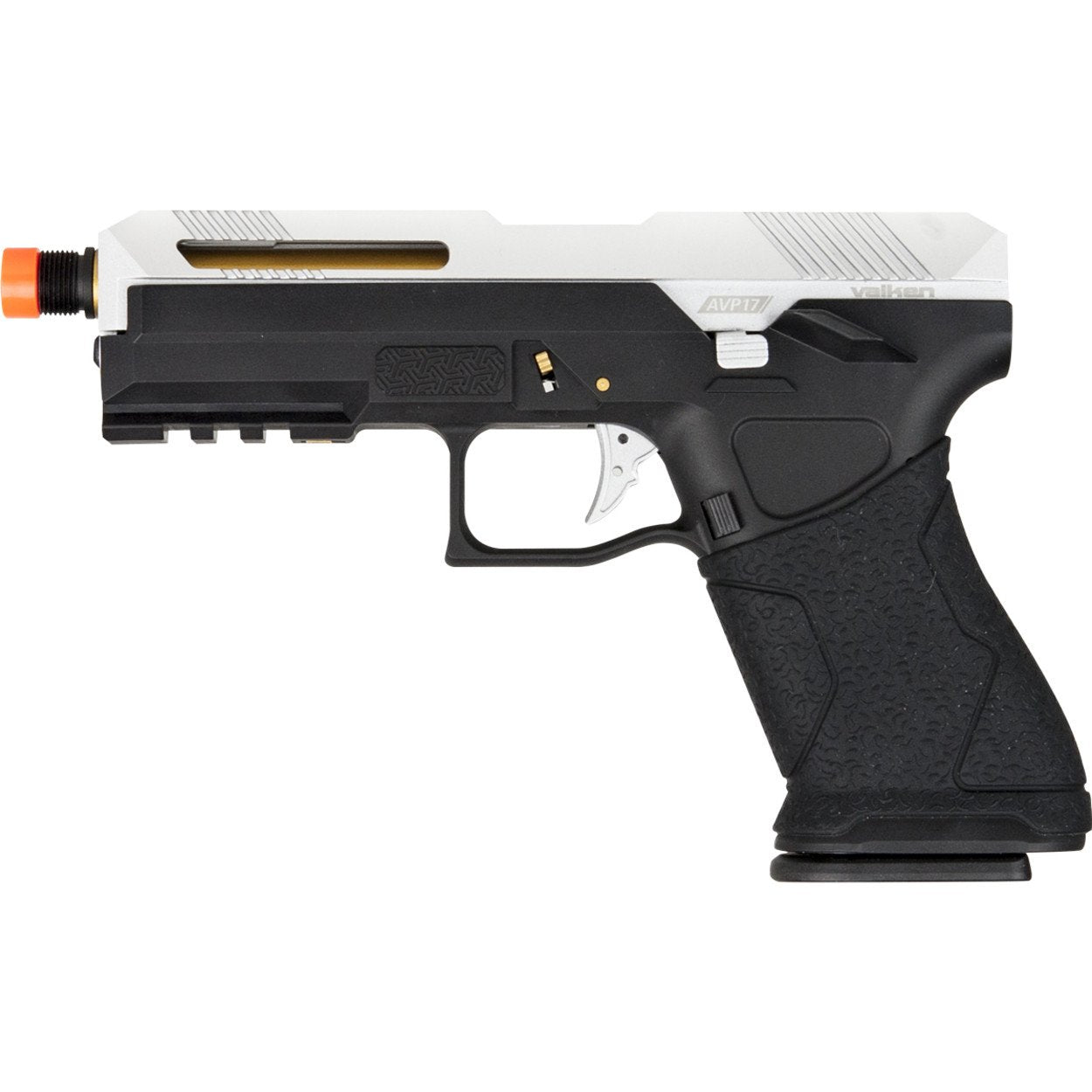 Valken AVP17 Metal Gas Blowback Airsoft Pistol - Silver - Valken Airsoft