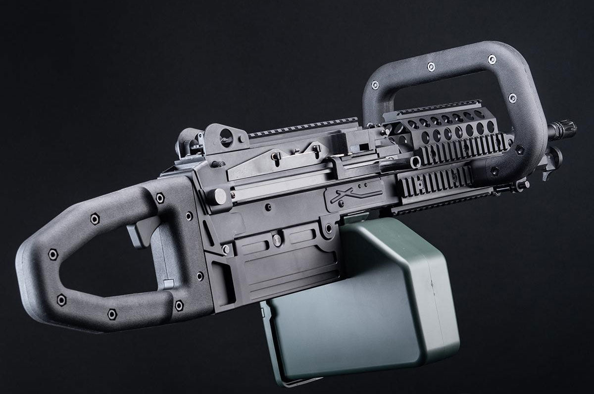 Mugen Fire Class I Custom ChainSAW Zombie Killer M249 MK46 Airsoft Machine Gun - Black