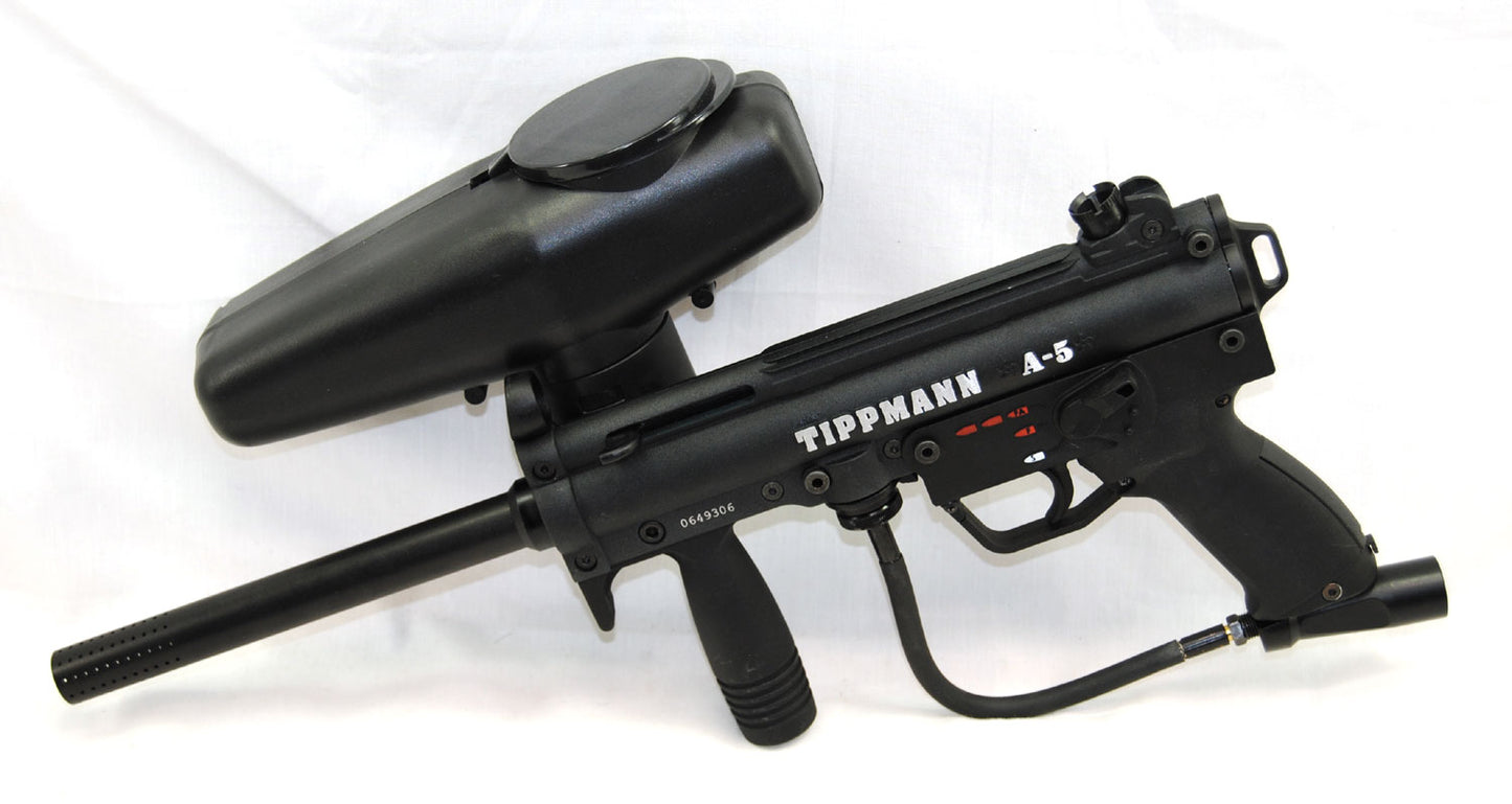 Used Tippmann A5 with E-Grip and Cyclone Feed System - Tippmann Sports