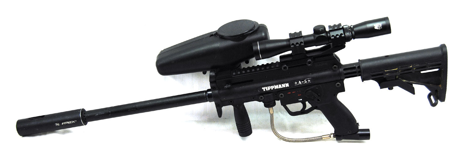 Used Tippmann A5 w/ Upgrades - Black - Tippmann Sports