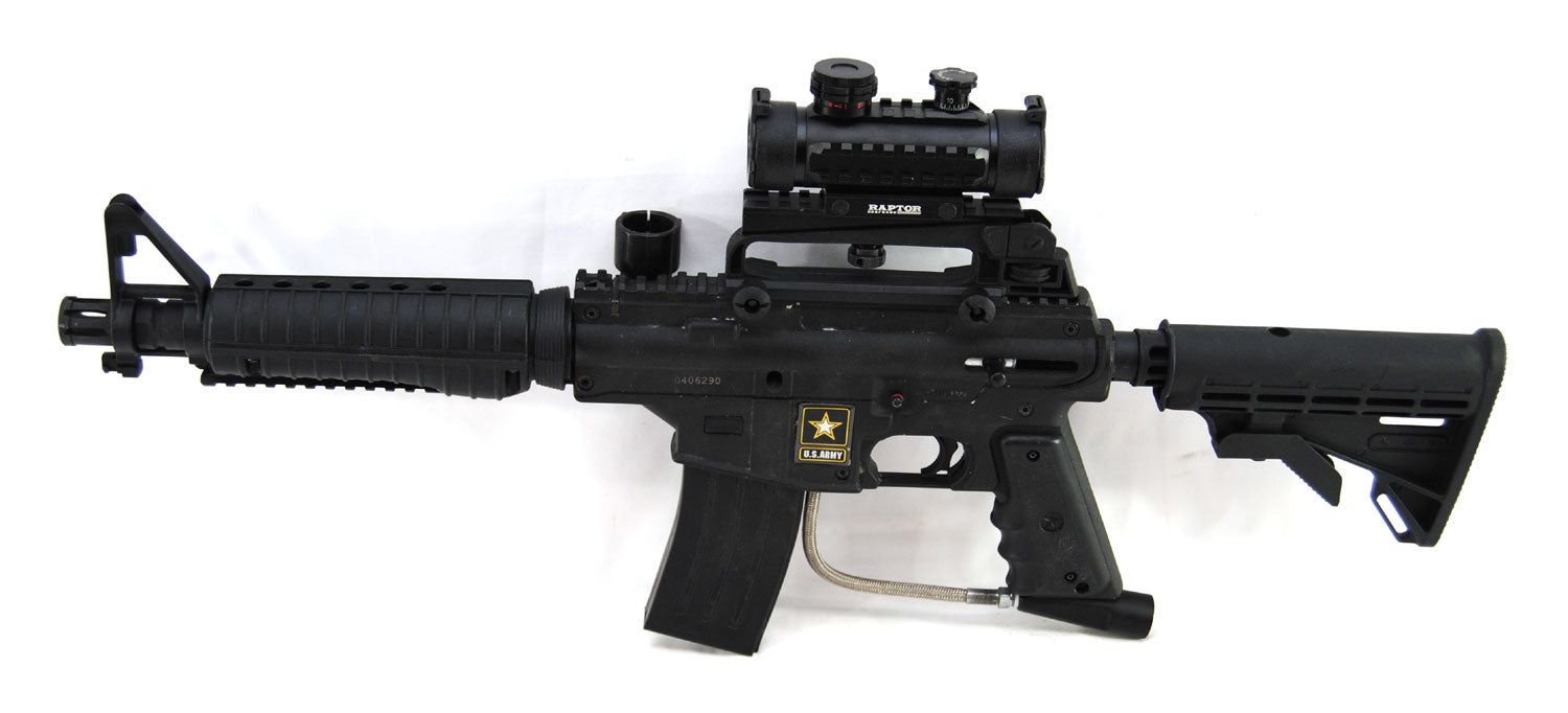 Used Tippmann Alpha Black Elite w/ E-Grip &amp; Red/Green Dot - Black - Tippmann Sports